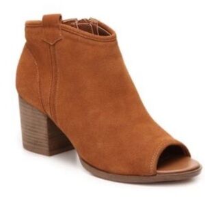 Aldo Suede Peep Toe Ankle Booties